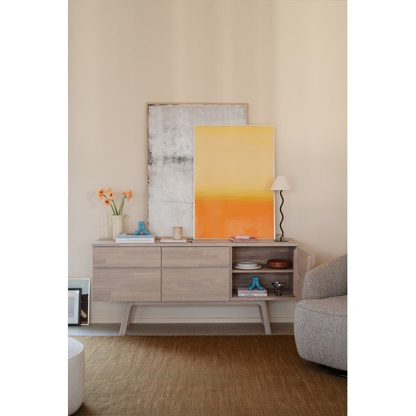 Komoda iz masivnega hrasta v svetli naravni barvi 170x77x42 cm Cleardale – Rowico-image-3