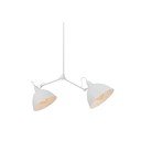 Bela viseča svetilka s kovinskim senčnikom 104x104 cm Coben - CustomForm