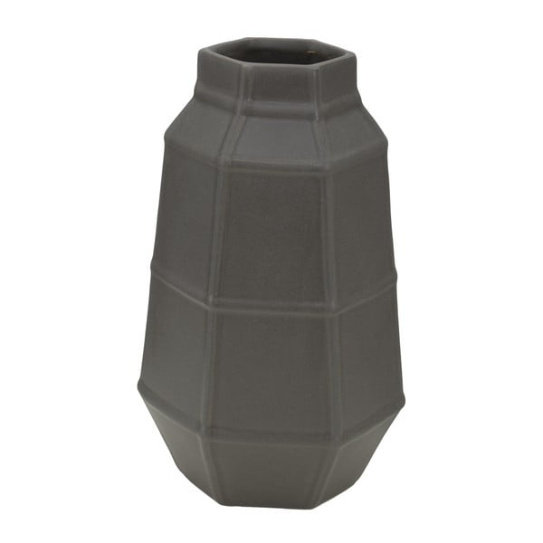 Temno siva porcelanska vaza Mauro Ferretti Lumiere, višina 25 cm