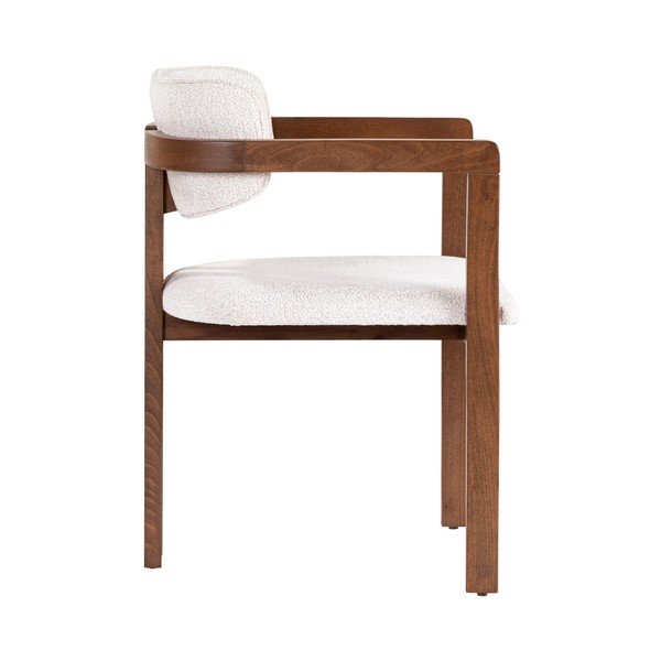 Bel jedilni stol z nasloni za roke Toscana – Kalune Design-image-3