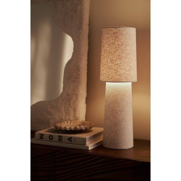 Bela bouclé namizna svetilka (višina 58 cm) Philo – Ellos Home-image-1