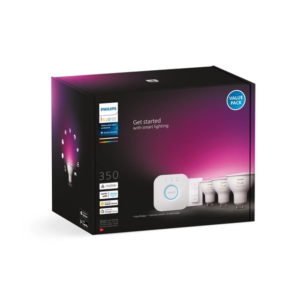 Pameten začetni komplet z žarnico GU10, 6 W 5 ks White and color ambiance – Philips Hue-image-2
