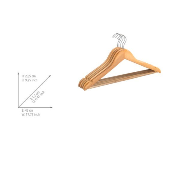 Leseni obešalniki v kompletu 5 ks Eco – Wenko-image-1