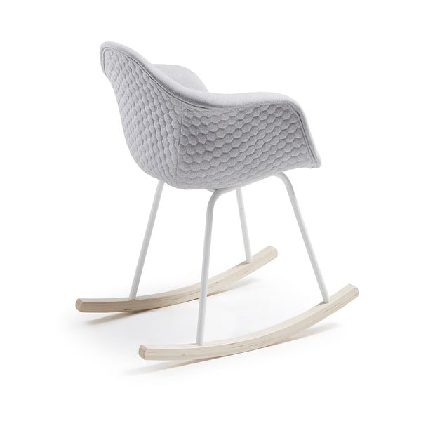 Svetlo siv gugalni stol Kave Home Kenna-image-2