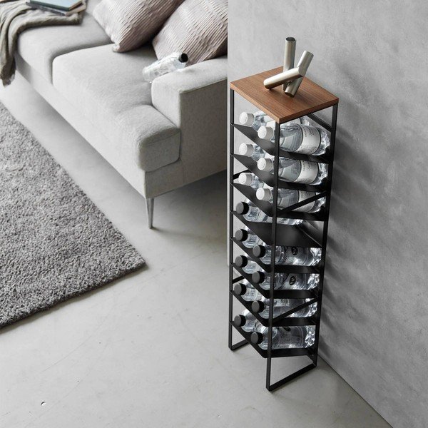 Črno kovinsko držalo za vino za 16 steklenic 20x88,5x19 cm Tower – YAMAZAKI-image-4