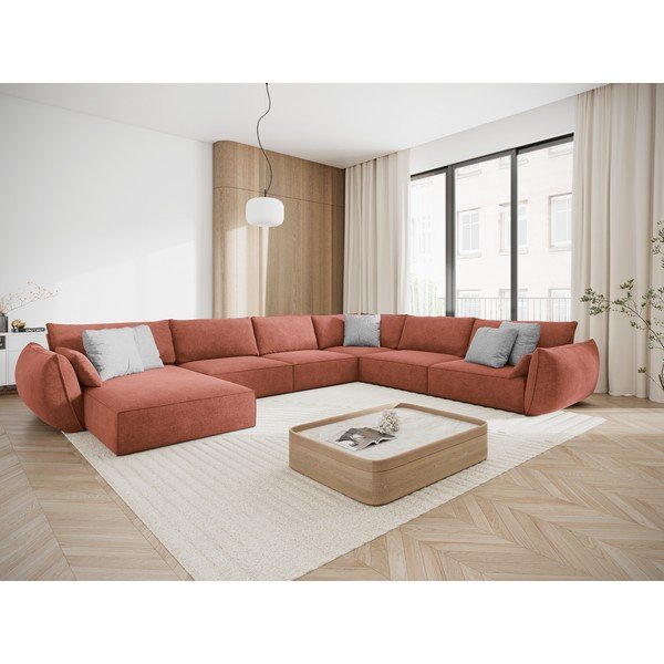 Rdeč kotni kavč (desni kot) Vanda - Mazzini Sofas-image-1