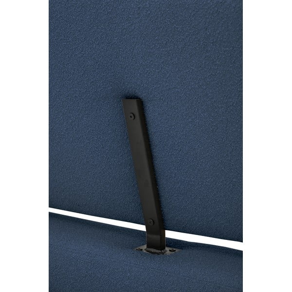 Temno modra oblazinjena zakonska postelja z letvenim dnom 160x200 cm Odette – Scandic-image-1