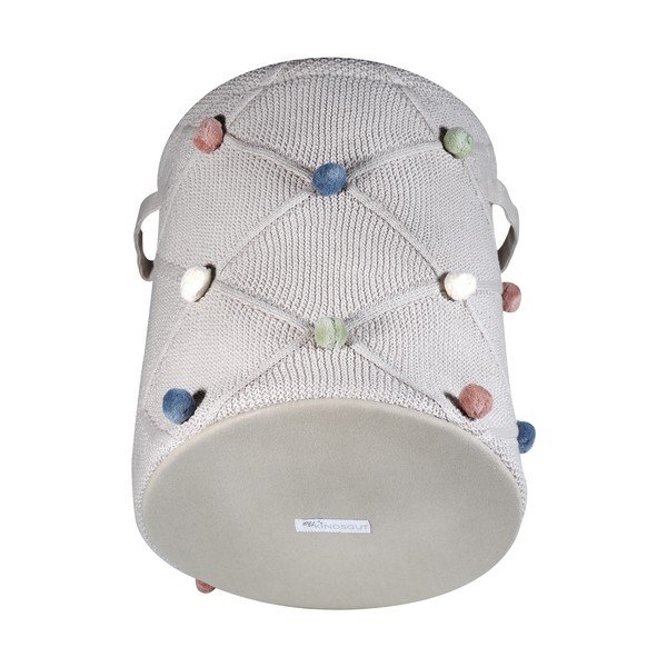 Svetlo rjava tekstilna otroška škatla za shranjevanje ø 30x35 cm Taupe – Kindsgut-image-2