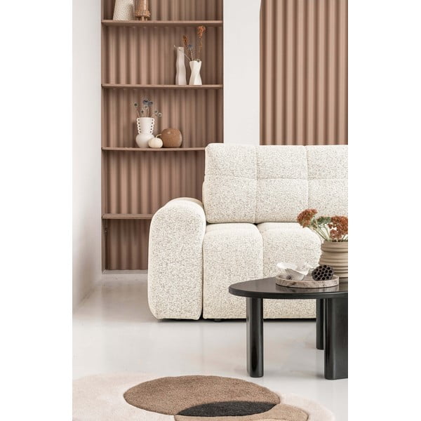 Kremno bela raztegljiva kotna sedežna garnitura s prostorom za shranjevanje (desni kot) Lulu – Miuform-image-4