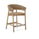 Vrtni barski stol iz masivnega lesa v naravni barvi Arinella – Kave Home