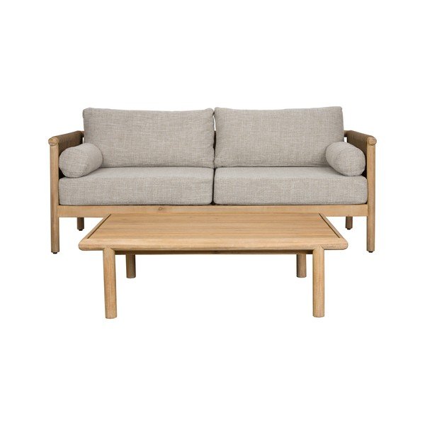 Sivo-bež oblazinjena vrtna garnitura za 3 osebe Oasis – Dutchbone