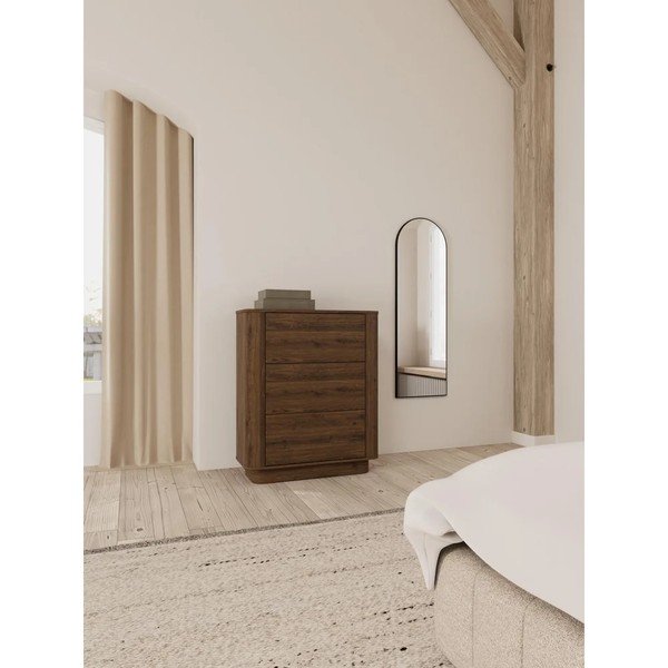 Komoda v hrastovem dekorju v temni naravni barvi 90x107x40 cm Atmore – Actona-image-1