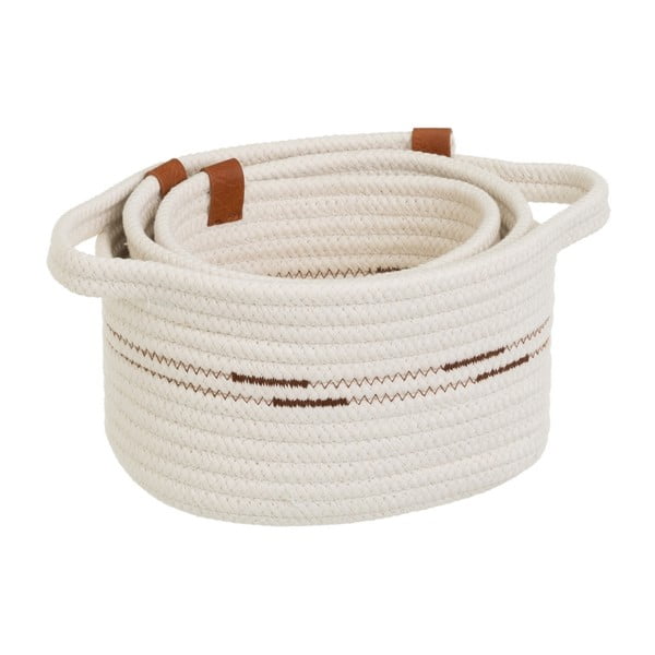 Tekstilne košare v kompletu 3 ks 30x18x14 cm – Casa Selección-image-1