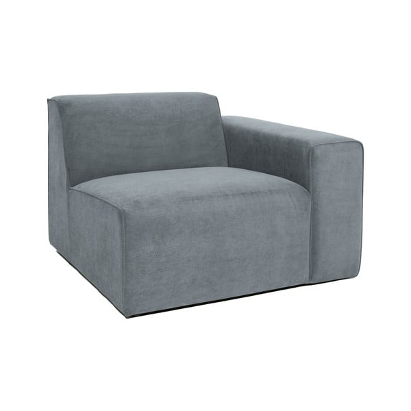 Siv modul za sedežno garnituro iz rebrastega žameta (desni kot) Sting – Scandic-image-1