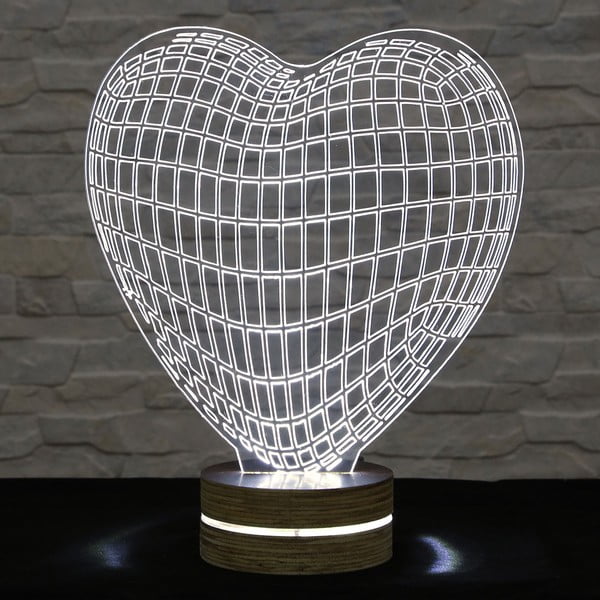 3D namizna svetilka Srce