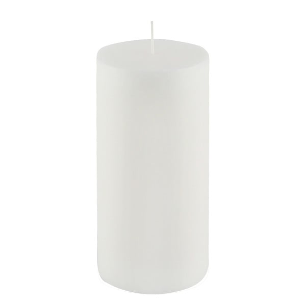Bela sveča Ego Dekor Cylinder Pure, čas gorenja 123 h