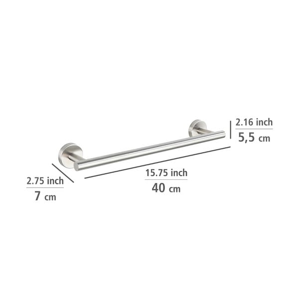 Stensko držalo za brisače iz nerjavečega jekla v mat srebrni barvi Bosio – Wenko-image-3