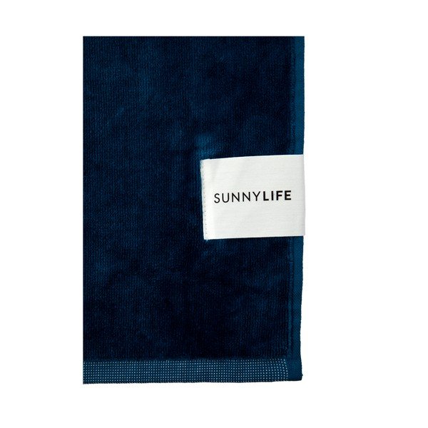 Modra brisača za na plažo Sunnylife Nouveau Bleu-image-2