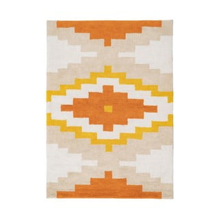 Oranžna pralna bombažna preproga 120x160 cm Azteca – Ixia