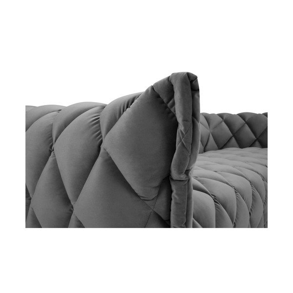 Svetlo siva žametna sedežna garnitura 228 cm Flandrin – Interieurs 86-image-1