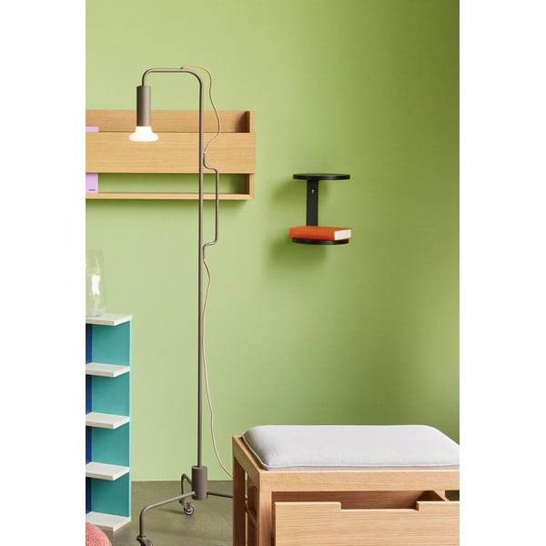 Črna večnivojska polica 25,5 cm Oto – Hübsch-image-1