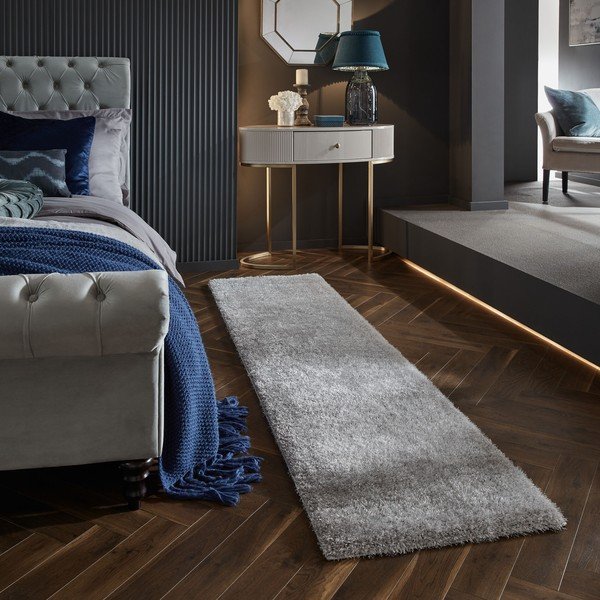 Siv tekač iz recikliranih vlaken 60x230 cm Velvet – Flair Rugs-image-1