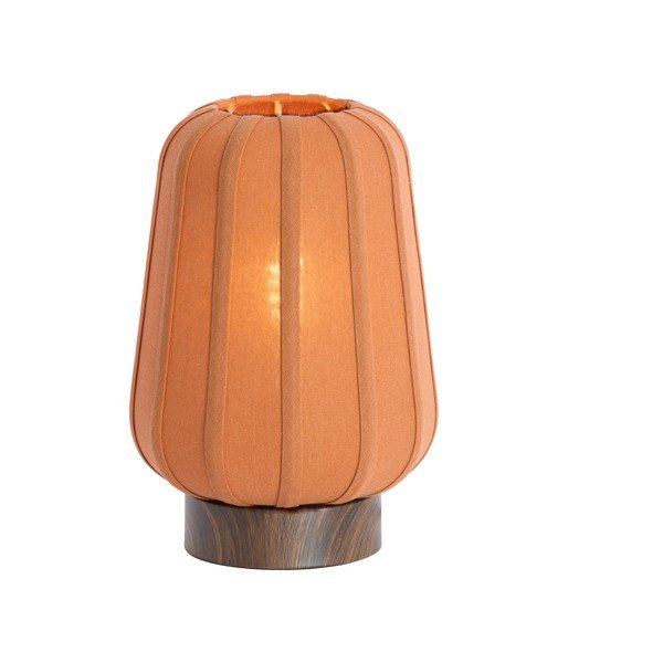 Kovinska namizna svetilka v barvi terakote s tekstilnim senčilom (višina 29 cm) Bibia – Light & Living-image-2