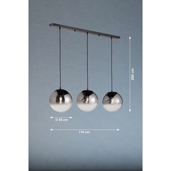 Črna viseča svetilka Mirror – Fischer & Honsel-image-2