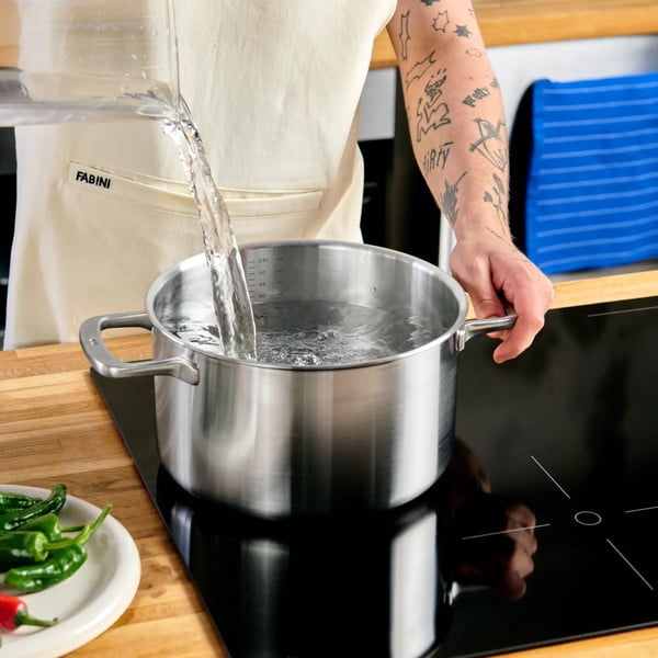 Lonec iz nerjavečega jekla s pokrovko za indukcijsko ploščo 5,5 l Lucca 3.0 – FABINI-image-1