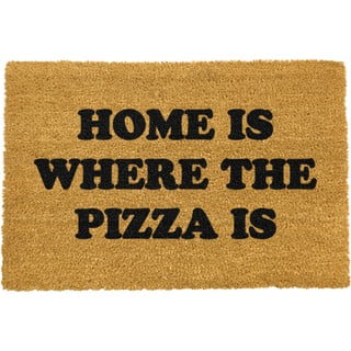 Predpražnik iz naravnih kokosovih vlaken Artsy Doormats Home Is Where the Pizza Is, 40 x 60 cm