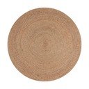 Rožnato-oranžna/v naravni barvi okrogla preproga iz jute ø 133 cm Capri – Flair Rugs