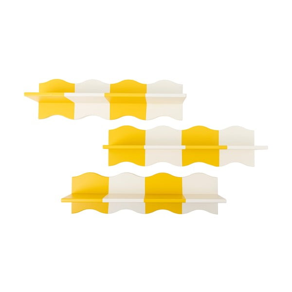 Rumeno-bela otroška polica 80 cm Bubbi – Bloomingville Mini-image-4