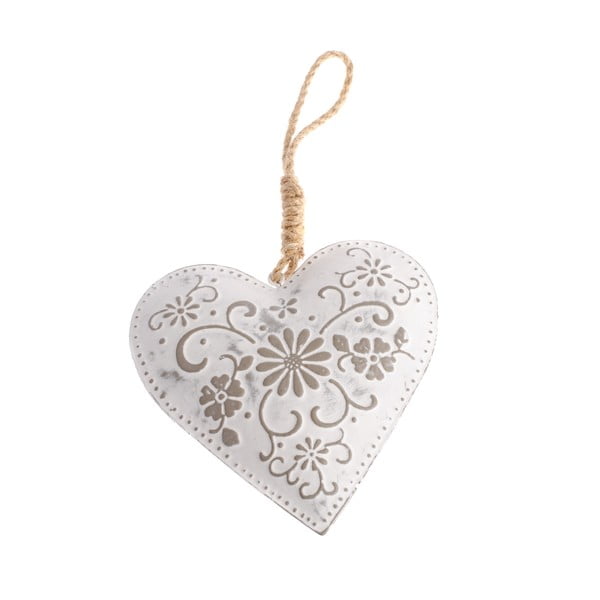 Viseča kovinska dekoracija v obliki srca Dakls Flowers