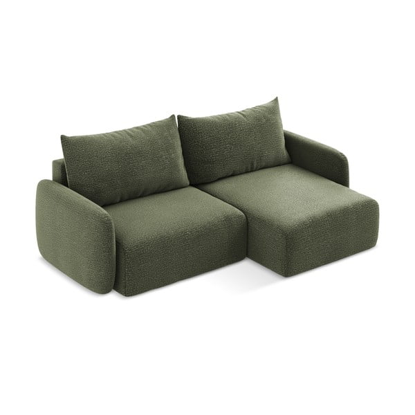 Zelena raztegljiva/s prostorom za shranjevanje kotna sedežna garnitura (desni kot) Kalena – Makamii-image-3