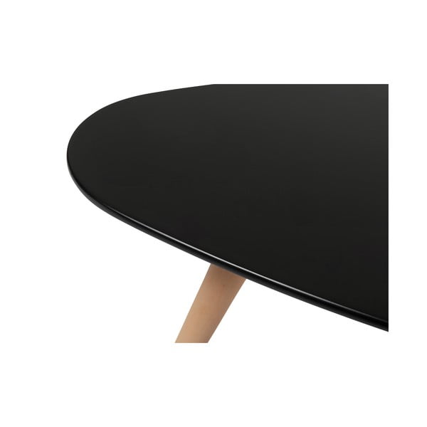 Črna mizica z nogami iz bukovega lesa Furnhouse Fly, 116 x 66 cm-image-3