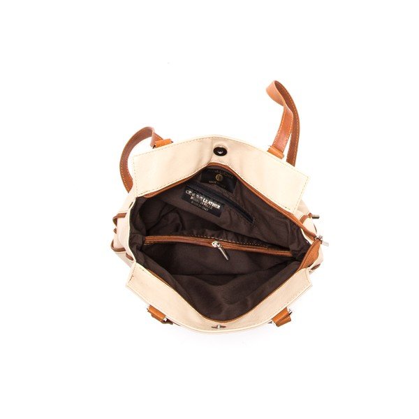 Usnjena torbica Anna Luchini 2139 Beige-image-3
