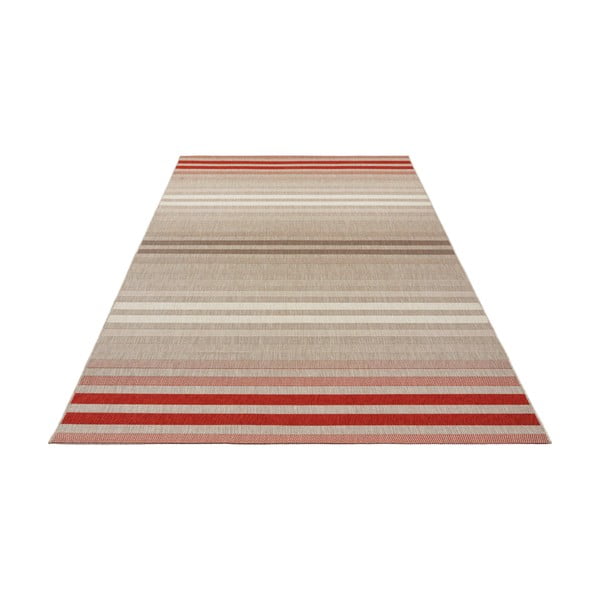 Rdeče-krem zunanja preproga NORTHRUGS Paros, 160 x 230 cm-image-1