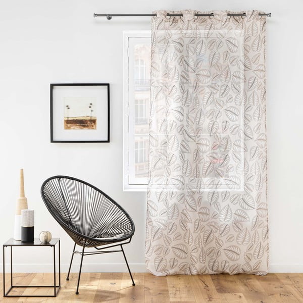 Bež prosojna zavesa iz tančice 140x240 cm Alma – douceur d'intérieur-image-2