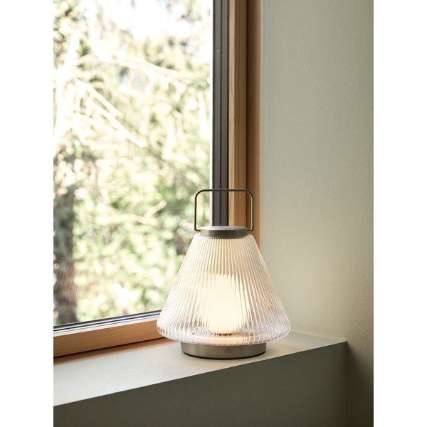 Steklena LED namizna svetilka ø24x28 cm Tou – Hübsch-image-2