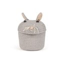 Siva tekstilna otroška škatla za shranjevanje ø 15x15 cm Mini Renata the Rat – Lorena Canals