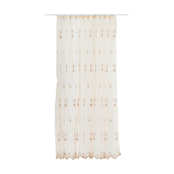 Bež prosojna zavesa 140x245 cm Edith – Mendola Fabrics