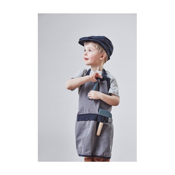 Siv otroški delovni predpasnik s kapo Flexa Play Builder´s Costume-image-3