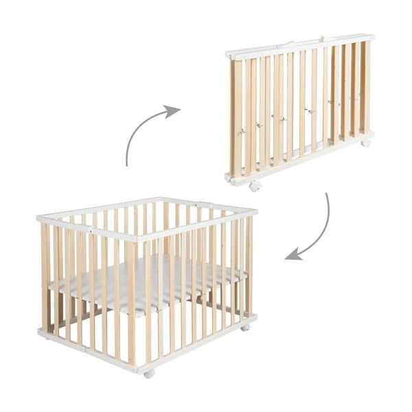 Stajica v beli in naravni barvi 100x75 cm – Roba-image-3