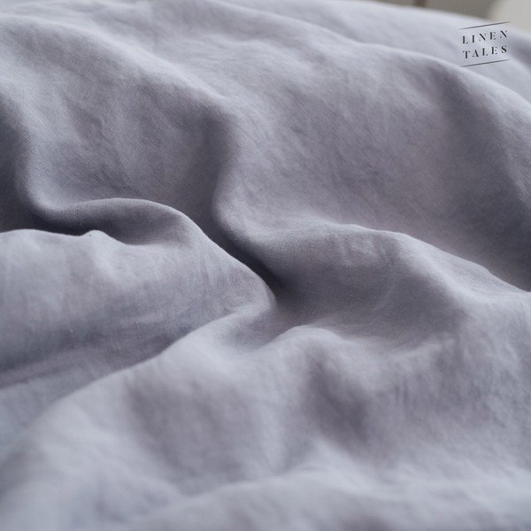 Siva prevleka za odejo za zakonsko posteljo/podaljšana iz konopljinih vlaken 200x220 cm – Linen Tales-image-1