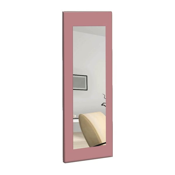 Stensko ogledalo z rožnatim okvirjem Oyo Concept Chiva, 40 x 120 cm