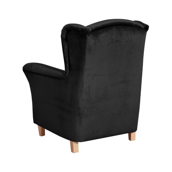 Črn fotelj Max Winzer Agnetha Suede-image-2
