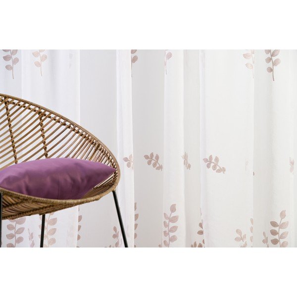 Bela prosojna zavesa 300x245 cm Melissa – Mendola Fabrics-image-2