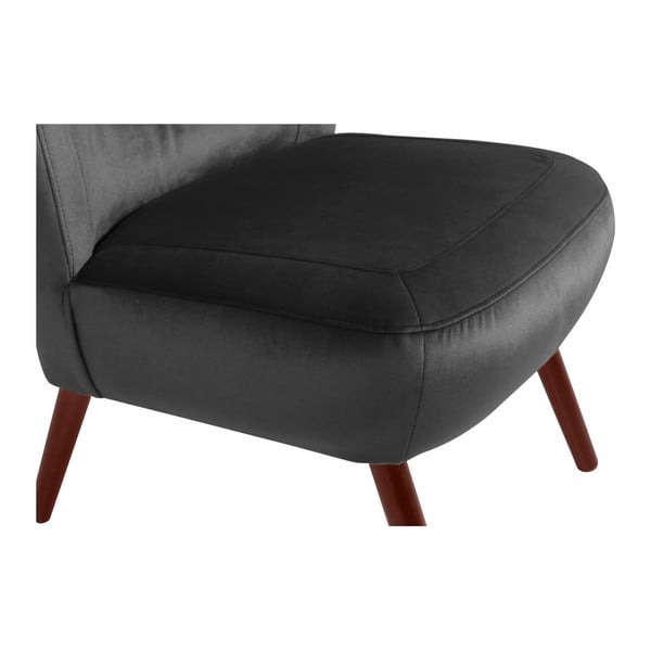 Antracitno siv fotelj Max Winzer Sari Velvet-image-3