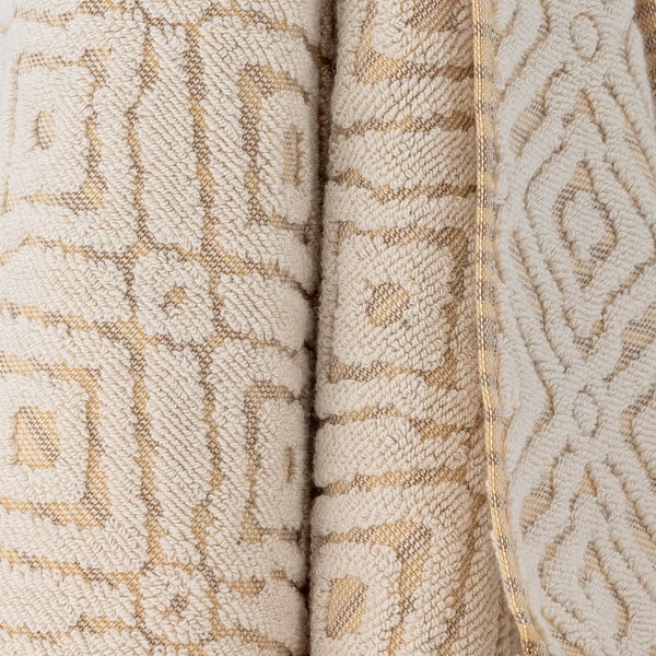 Gorčično rumena/kremno bela bombažna brisača 100x50 cm Malou – Bloomingville-image-2