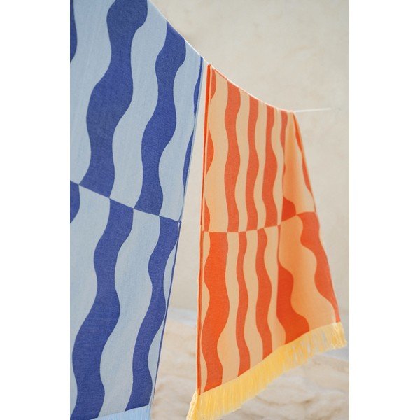 Modra bombažna brisača za na plažo 100x160 cm Nugo – noo.ma-image-2